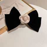 Rose Trim Bow Hair Clip - PD SECRET REALM