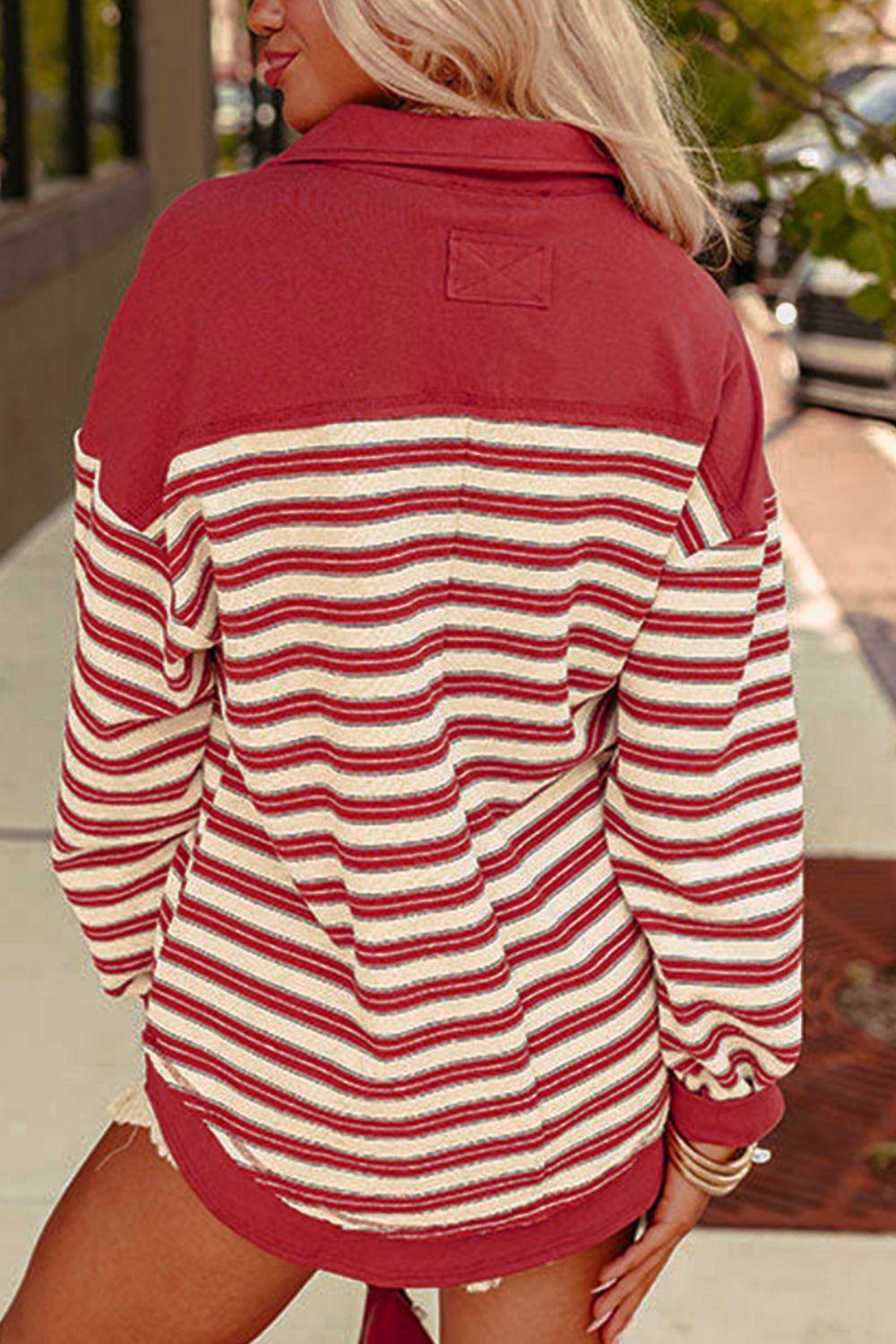 Stripe Drop Shoulder Sweatshirt