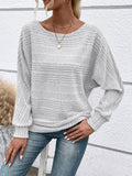 Full Size Round Neck Long Sleeve Top - PD SECRET REALM