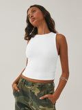 Round Neck Cropped Tank - PD SECRET REALM