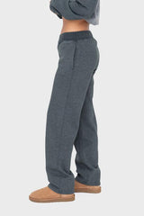 Mono B Elastic Waist Fleece Pants with Pockets