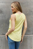 BOMBOM Criss Cross Front Detail Sleeveless Top in Butter Yellow - PD SECRET REALM