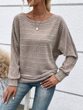 Full Size Round Neck Long Sleeve Top - PD SECRET REALM