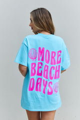 Sweet Claire "More Beach Days" Oversized Graphic T-Shirt - PD SECRET REALM