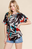 BOMBOM Printed Round Neck Short Sleeve T-Shirt - PD SECRET REALM