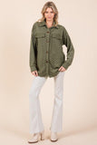 BOMBOM Checkered Button Down Dropped Shoulder Shacket - PD SECRET REALM