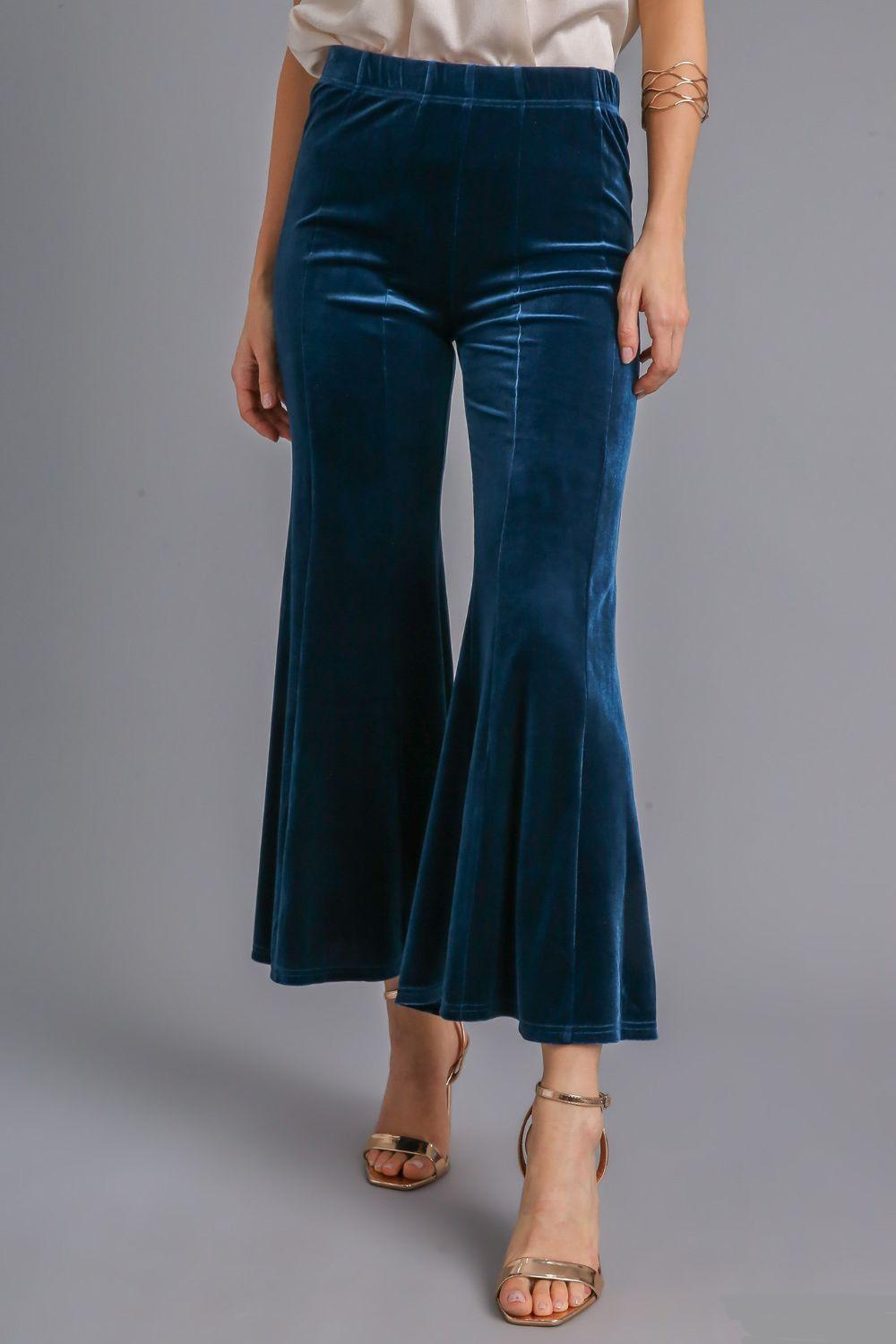 High Rise Elastic Waist Flare Pants - PD SECRET REALM