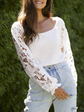 Ribbed Lace Trim Flounce Sleeve Knit Top - PD SECRET REALM