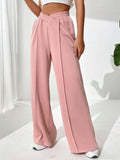 Elastic Waist Wide Leg Pants - PD SECRET REALM