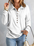 Collared Neck Half Button Top - PD SECRET REALM