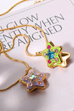 Rhinestone Decor Star Box Pendant Necklace - PD SECRET REALM