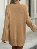 Round Neck Dropped Shoulder Sweater - PD SECRET REALM