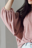 Ribbed Long Sleeve Knit Top - PD SECRET REALM