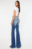 Kancan High Rise Wide Waistband Flare Jeans - PD SECRET REALM