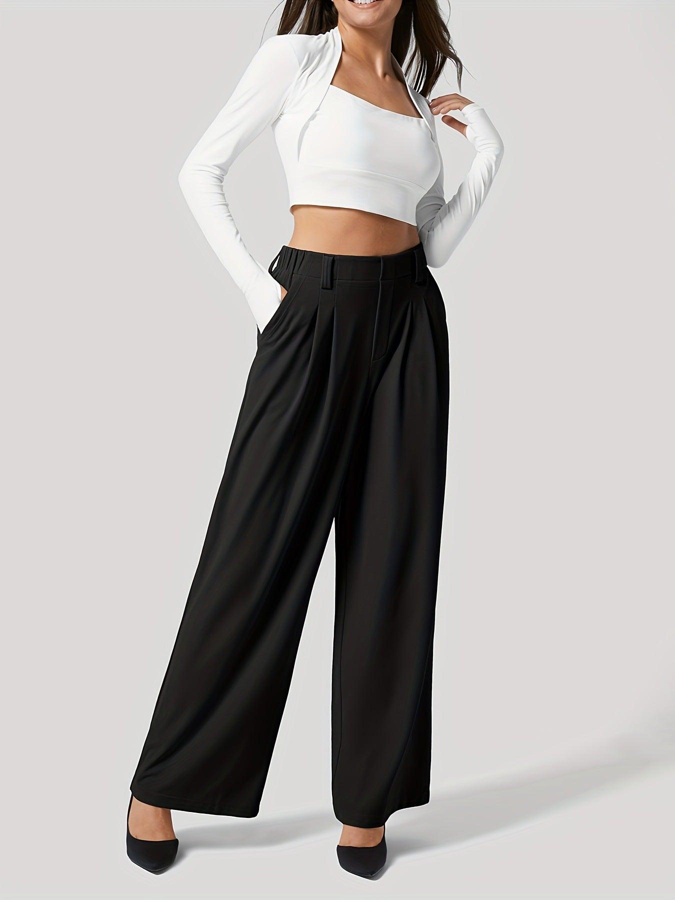 Wide Leg Pants with Pockets - PD SECRET REALM