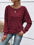 Full Size Round Neck Long Sleeve Top - PD SECRET REALM