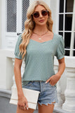 Eyelet Short Sleeve Top - PD SECRET REALM