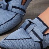 Bow Contrast Trim Point Toe Loafers - PD SECRET REALM