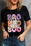 BOO Ghost Graphic Round Neck Short Sleeve T-Shirt - PD SECRET REALM