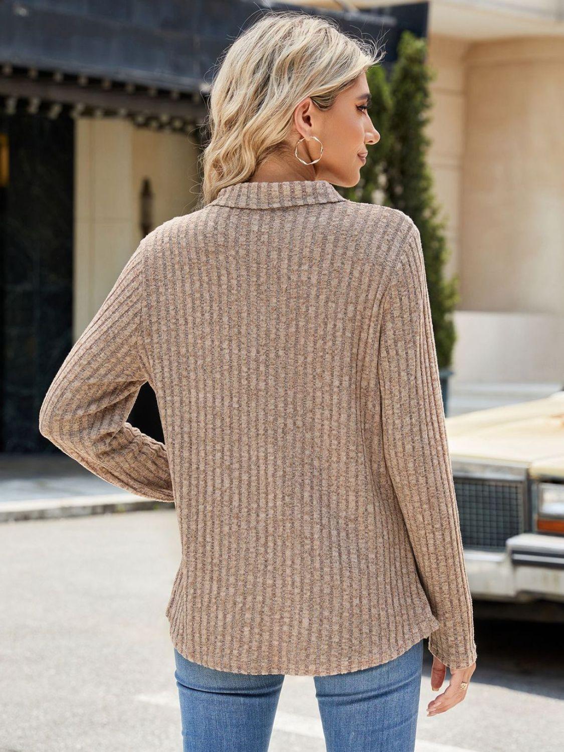 Ribbed Long Sleeve T-Shirt