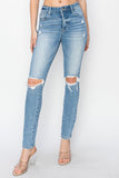 Risen Full Size High Rise Knee Distressed Skinny Jeans - PD SECRET REALM