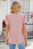 Eyelet Puff Sleeve T-Shirt - PD SECRET REALM