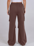 Elastic Waist Wide Leg Pants with Pockets - PD SECRET REALM