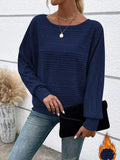 Full Size Round Neck Long Sleeve Top - PD SECRET REALM