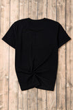 Bow Graphic Round Neck Short Sleeve T-Shirt - PD SECRET REALM