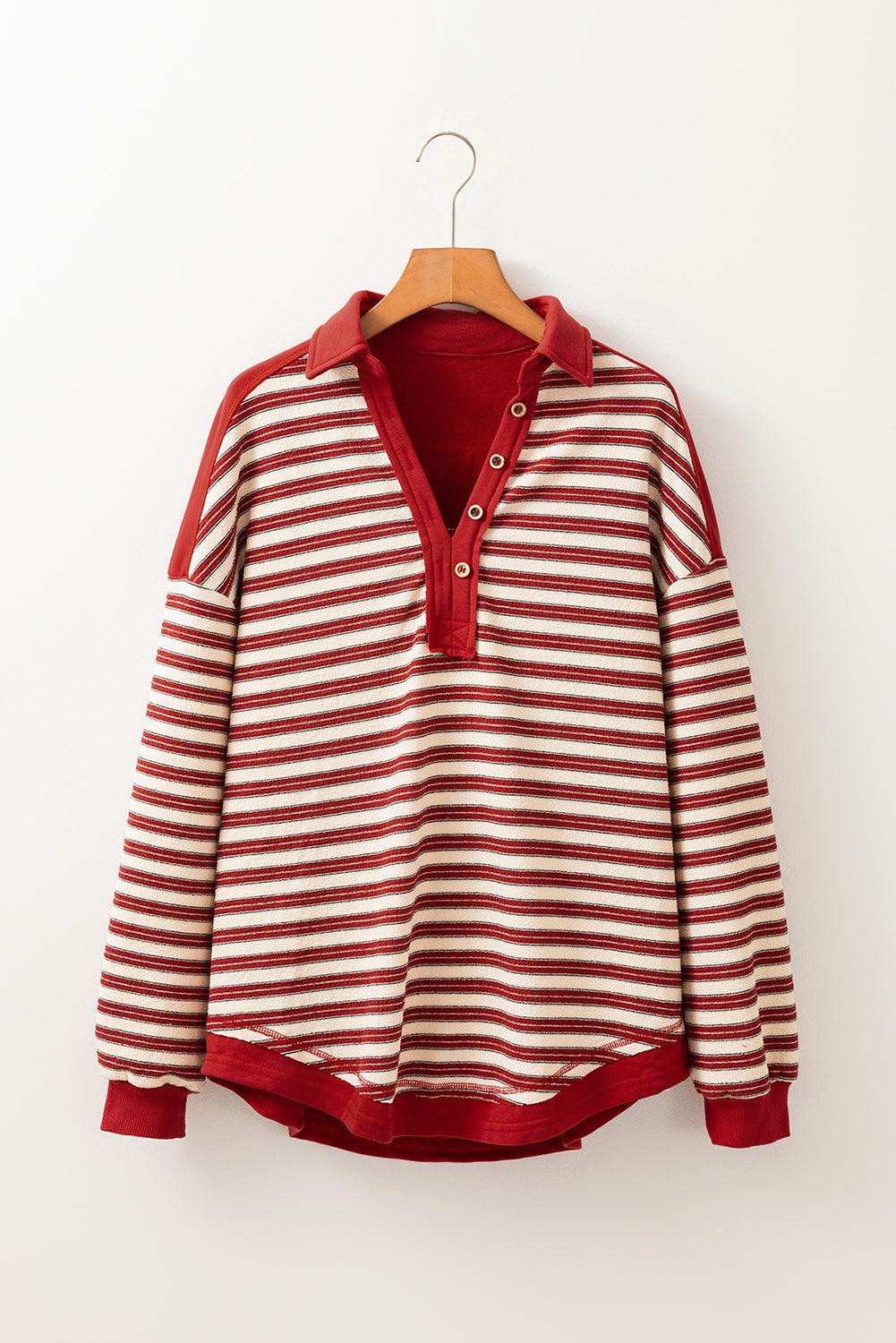 Stripe Drop Shoulder Sweatshirt