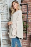 Round Neck Batwing Sleeve Sweater - PD SECRET REALM