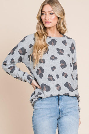 BOMBOM Leopard Drop Shoulder T-Shirt - PD SECRET REALM