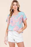 BOMBOM Floral Short Sleeve T-Shirt - PD SECRET REALM