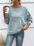 Full Size Round Neck Long Sleeve Top - PD SECRET REALM