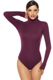 Ribbed Turtleneck Long Sleeve Bodysuit - PD SECRET REALM