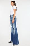 Kancan High Rise Wide Waistband Flare Jeans - PD SECRET REALM