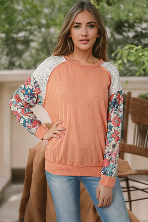 Exposed Seam Round Neck Blouse - PD SECRET REALM