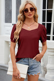 Eyelet Short Sleeve Top - PD SECRET REALM