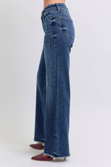 Full Size Raw Hem Mid Rise Jeans