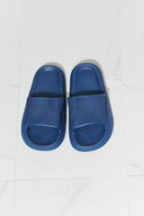 MMShoes Arms Around Me Open Toe Slide in Navy - PD SECRET REALM