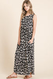 BOMBOM Leopard Maxi Dress with Pockets - PD SECRET REALM