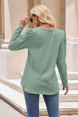 Mandy Round Neck Puff Sleeve Blouse