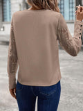 Round Neck Lace Long Sleeve Top - PD SECRET REALM