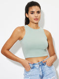 Round Neck Cropped Tank - PD SECRET REALM