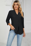 Eyelet Three-Quarter Sleeve Blouse - PD SECRET REALM