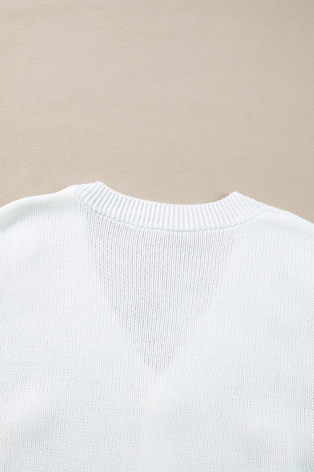 White Bow Detail Drop Sleeve Cropped Cardigan