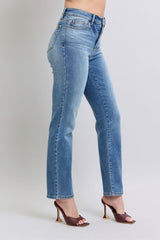 Full Size Run Vintage Wash Thermal Straight Jeans