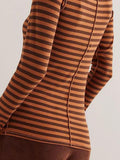 Exposed Seam Striped Turtleneck Long Sleeve T-Shirt - PD SECRET REALM