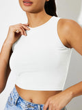 Round Neck Cropped Tank - PD SECRET REALM