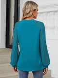 Round Neck Lace Long Sleeve Top - PD SECRET REALM